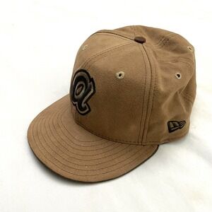 Atlanta Braves Suede Tan Fitted Hat 7 1/4 (57.7 cm) Classic Logo Cooperstown MLB